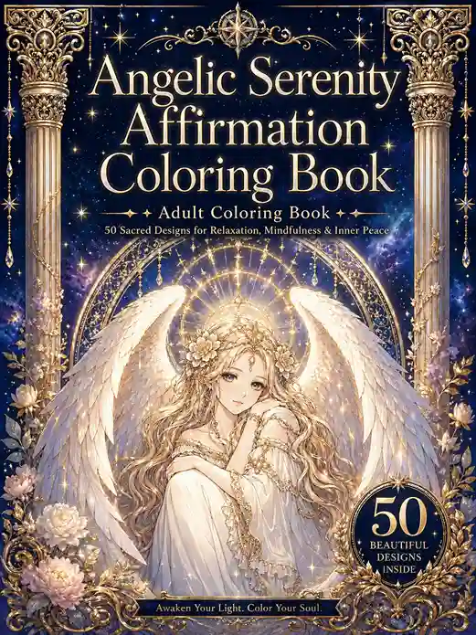 Angelic Serenity Affirmation Coloring Book